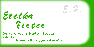 etelka hirter business card